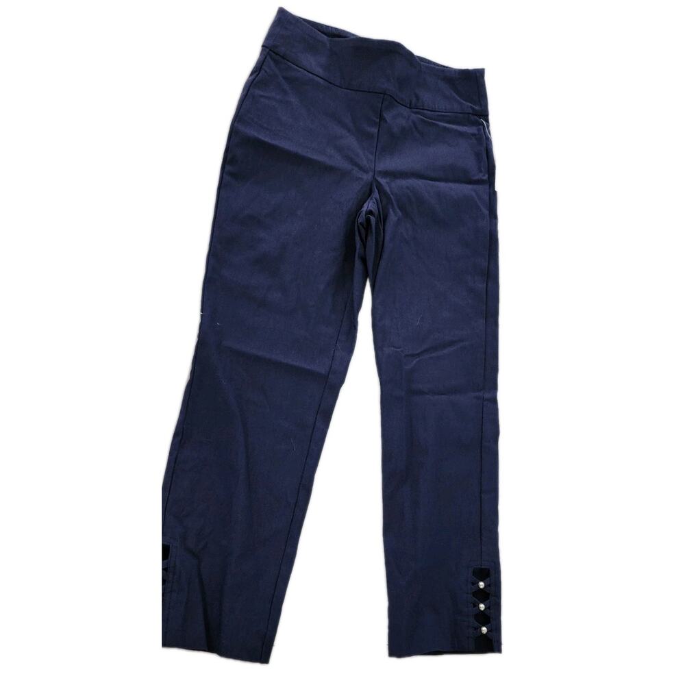 Carmen Marc Valvo Blue Dress Pants XS TP New With Tags NWT Navy Classic Office